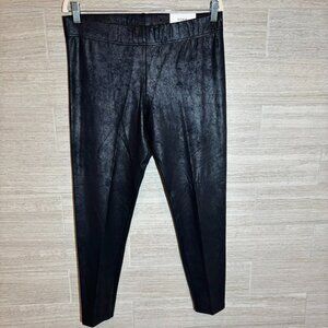 SOMA Essential Leggings Black Shiny Metallic Pull Ups